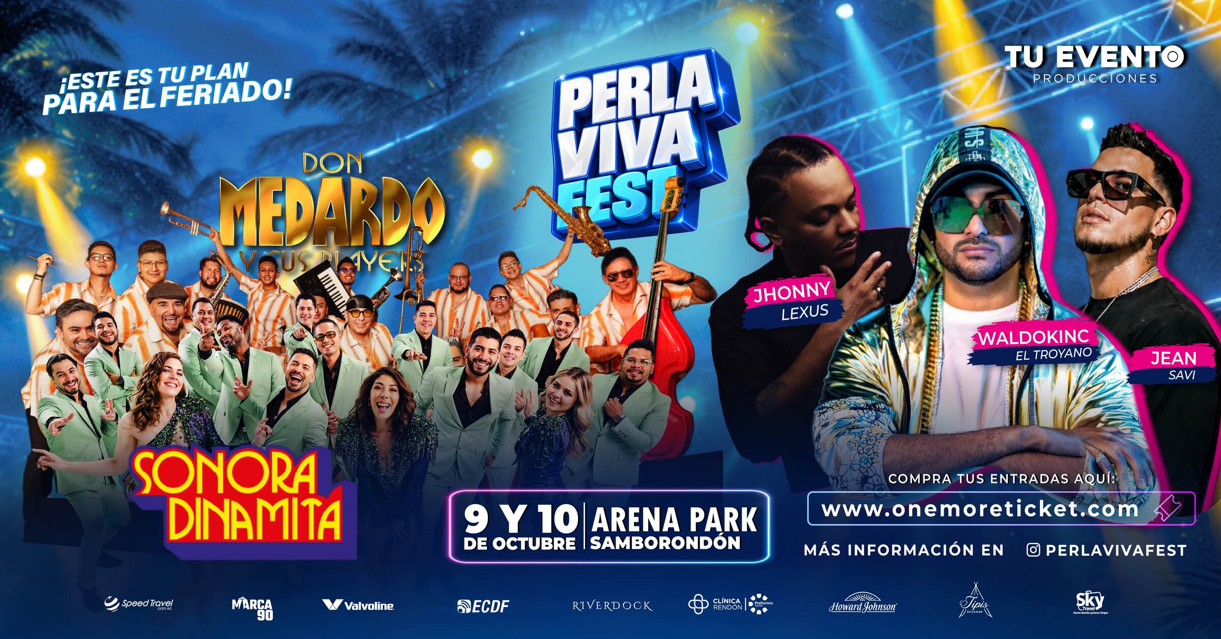 Perla Vive Fest 2026, 9 y 10 de octubre en Arena Park Samborondón